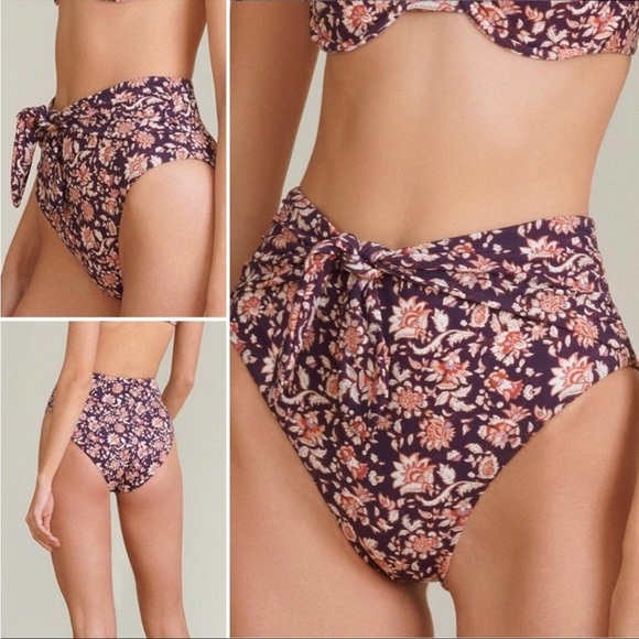 Veronica Beard Purple Floral Bikini - Picture 1 of 5